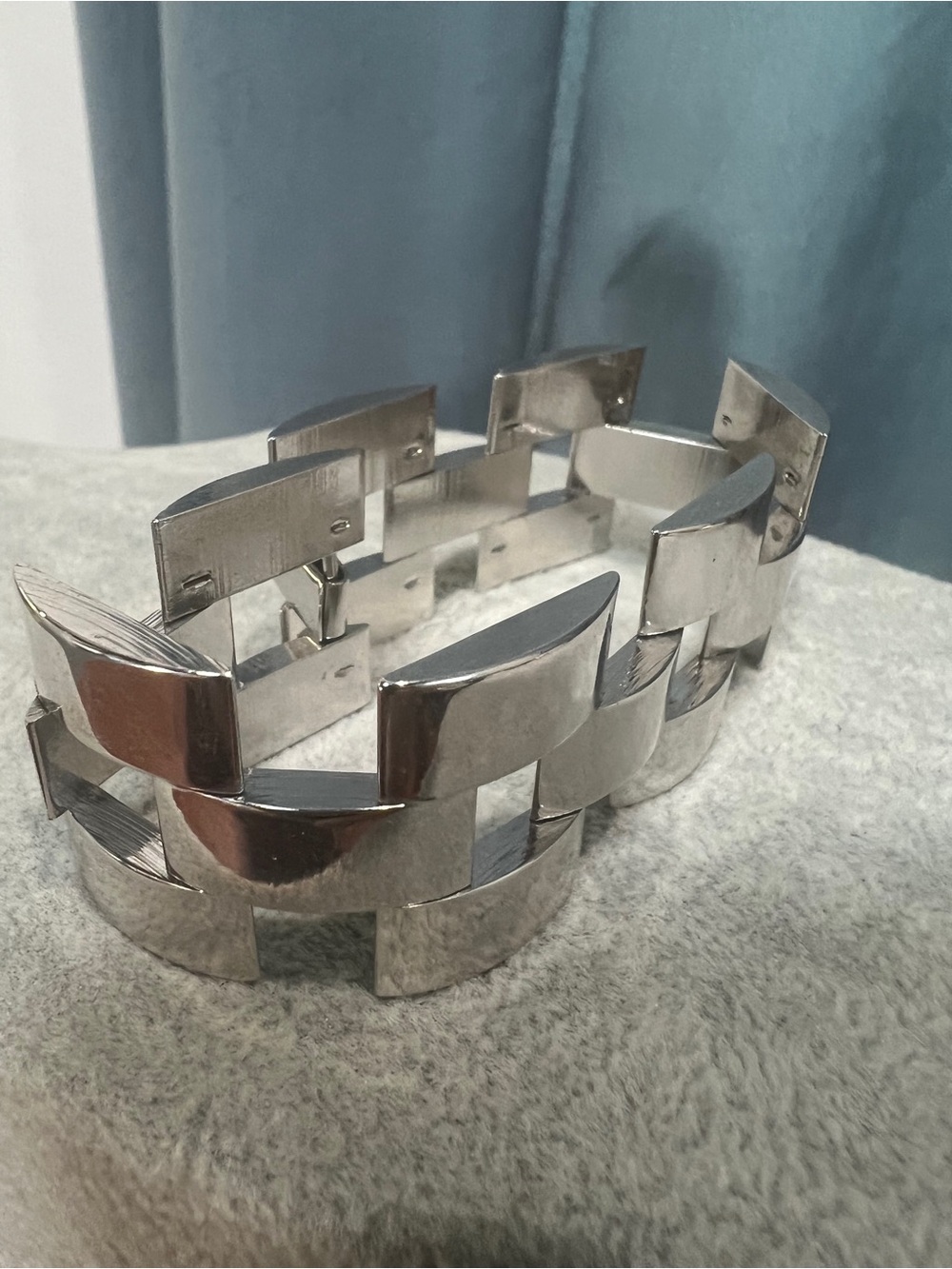 Napier Silver-Tone Wide Link Bracelet